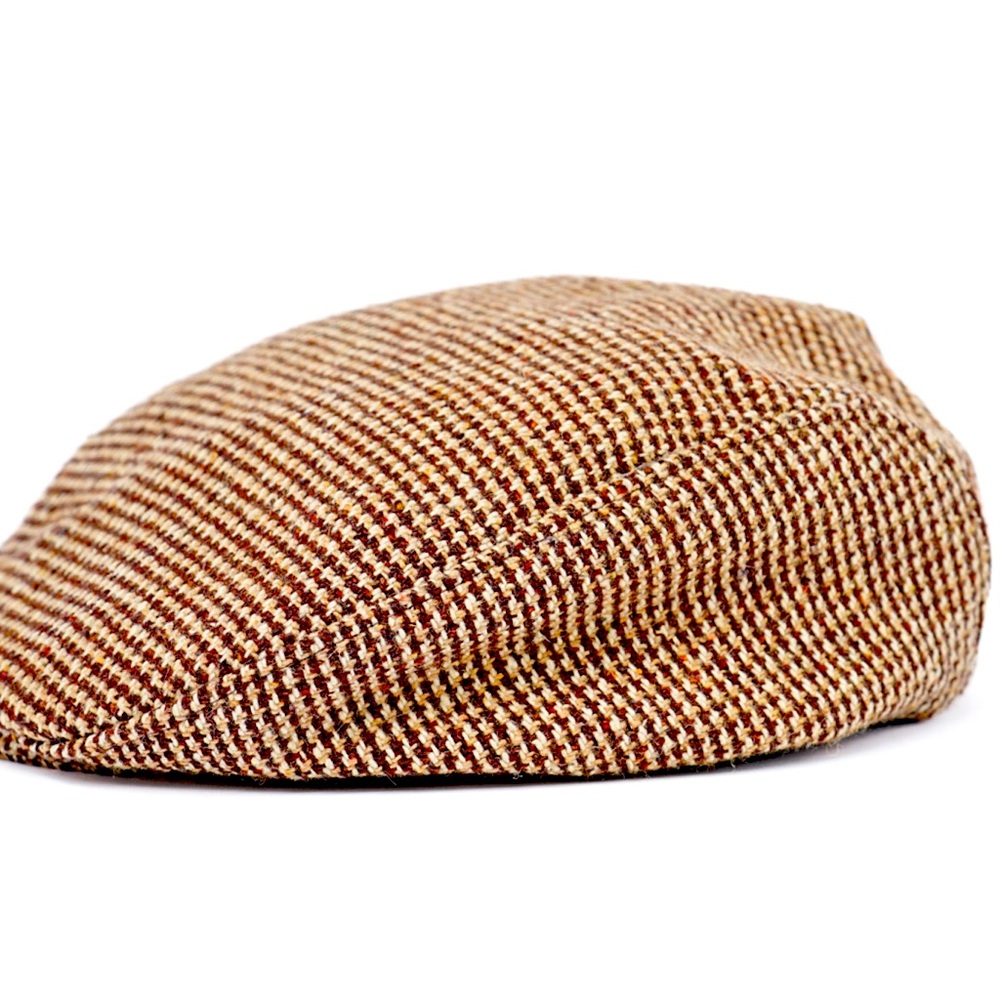 VINTAGE UNITED HATTERS MILLINERY WORK INTL UNION NEWSPAPER BOY TWEED WOOL CAP